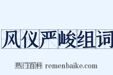 风仪严峻组词是什么意思的图片